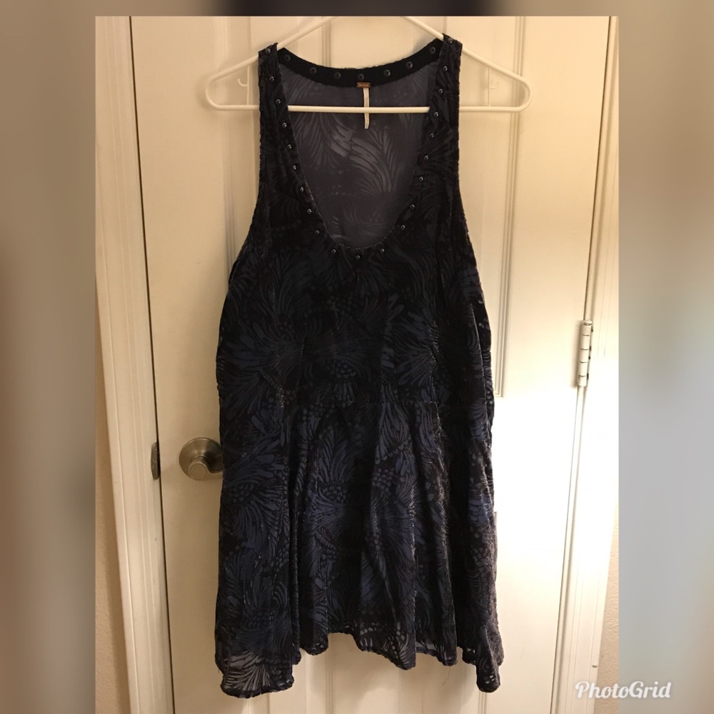 Free People Navy Burnout Dress LAST CHANCE
